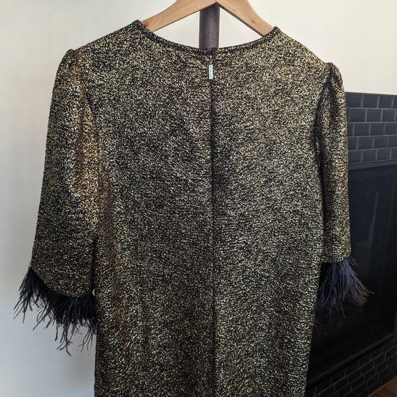 Michael Kors Gold & Feather Sparkle Top s:L - Picture 4 of 8